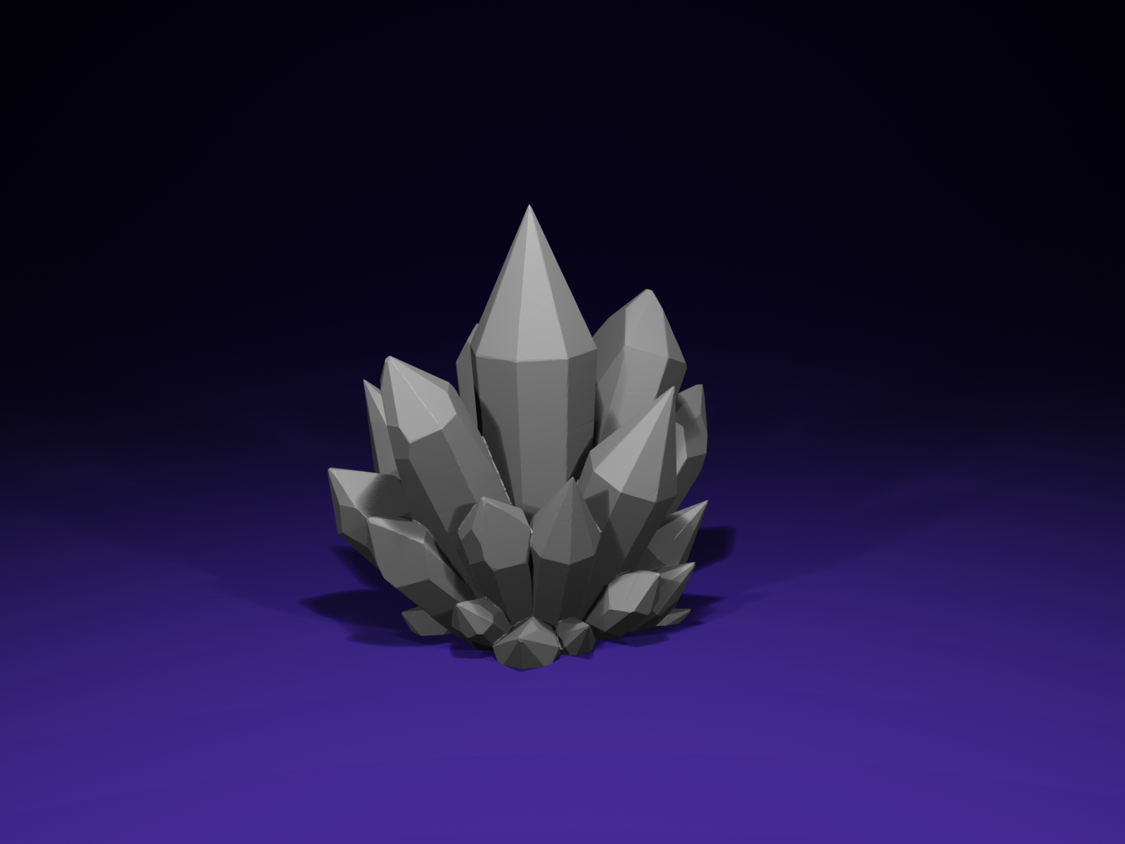 Crystal Cluster TF – Fantasy RPG Terrain, Magic Crystal Diorama Scatter, STL Model