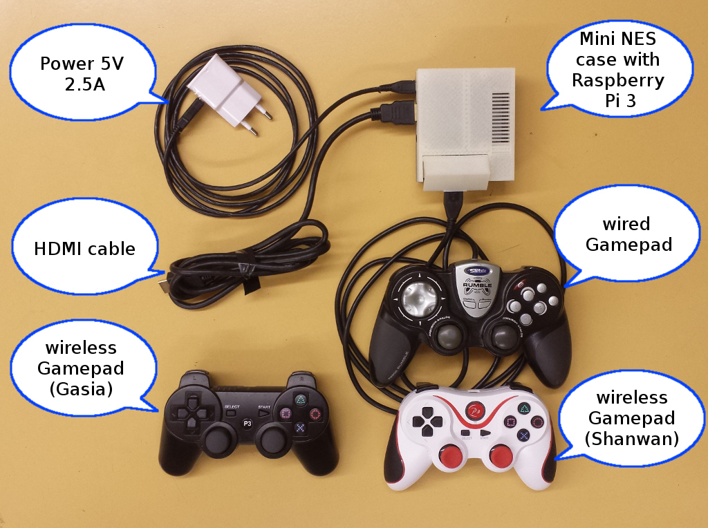 Mini Nintendo NES case for Raspberry Pi 3 B