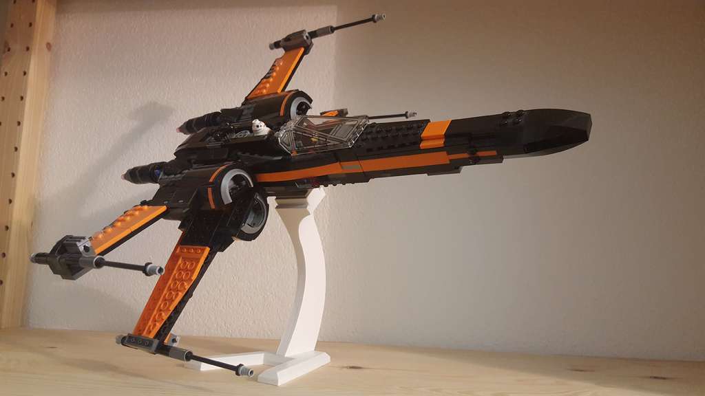 Lego model stand (X-Wing 75102)