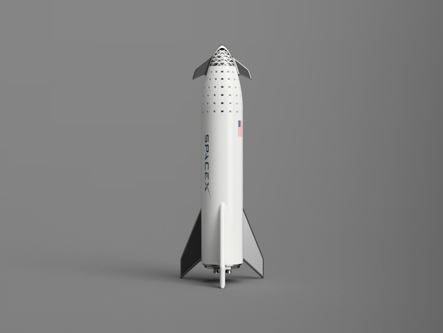 Spacex Starship Bfr 1 275 Scale By Benjijart Thingiverse
