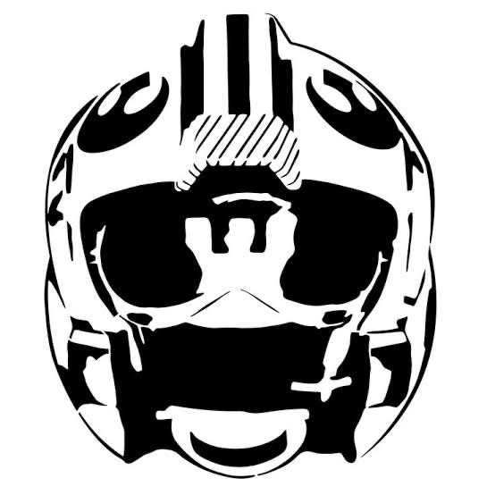 Alliance fighter pilot helmet stencil
