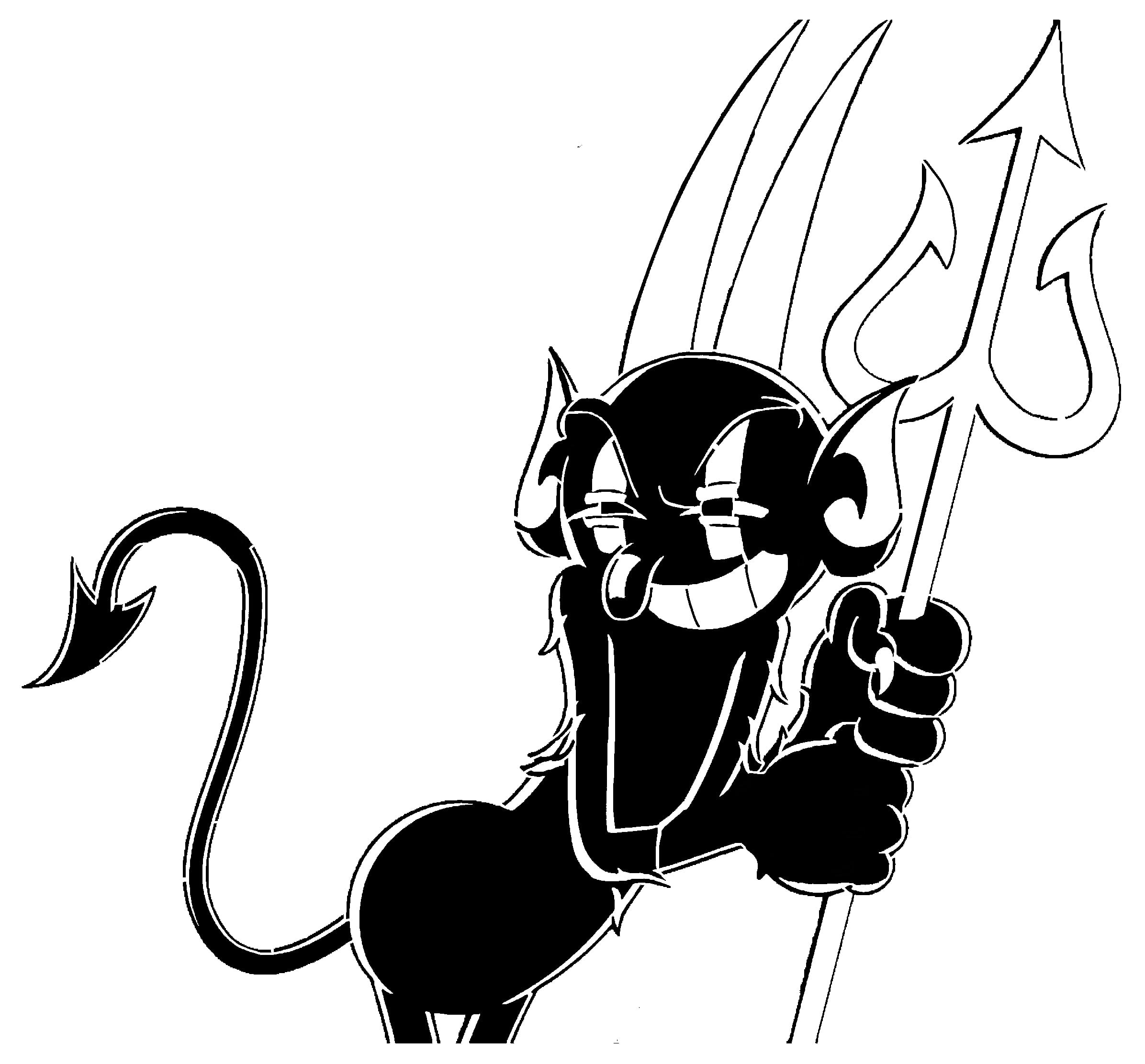 The Devil stencil 2