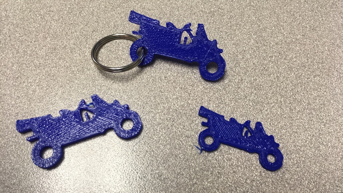 Flivver Car Keychain