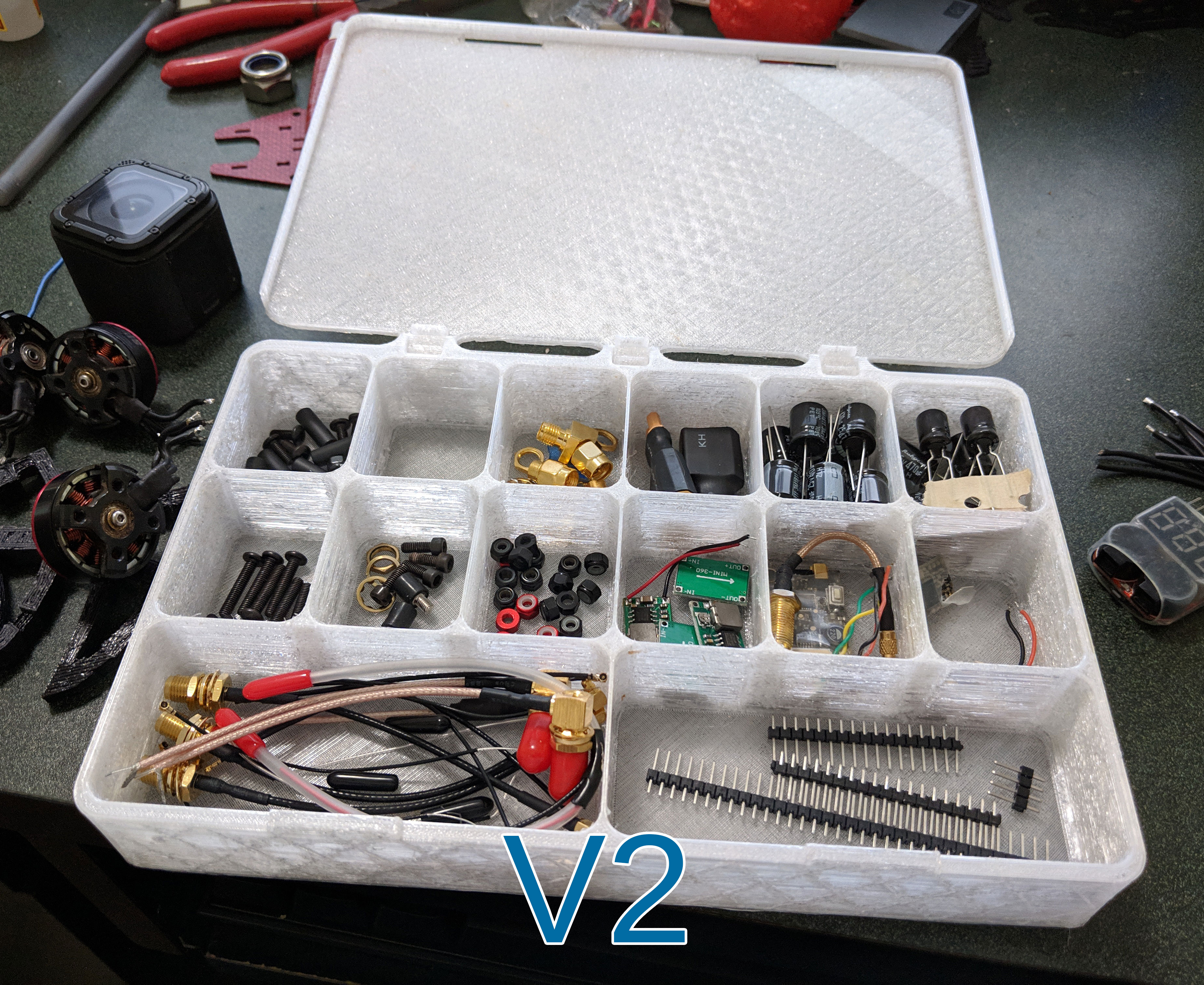 Screw and Bolt Box, hinged with snap lid and many size options