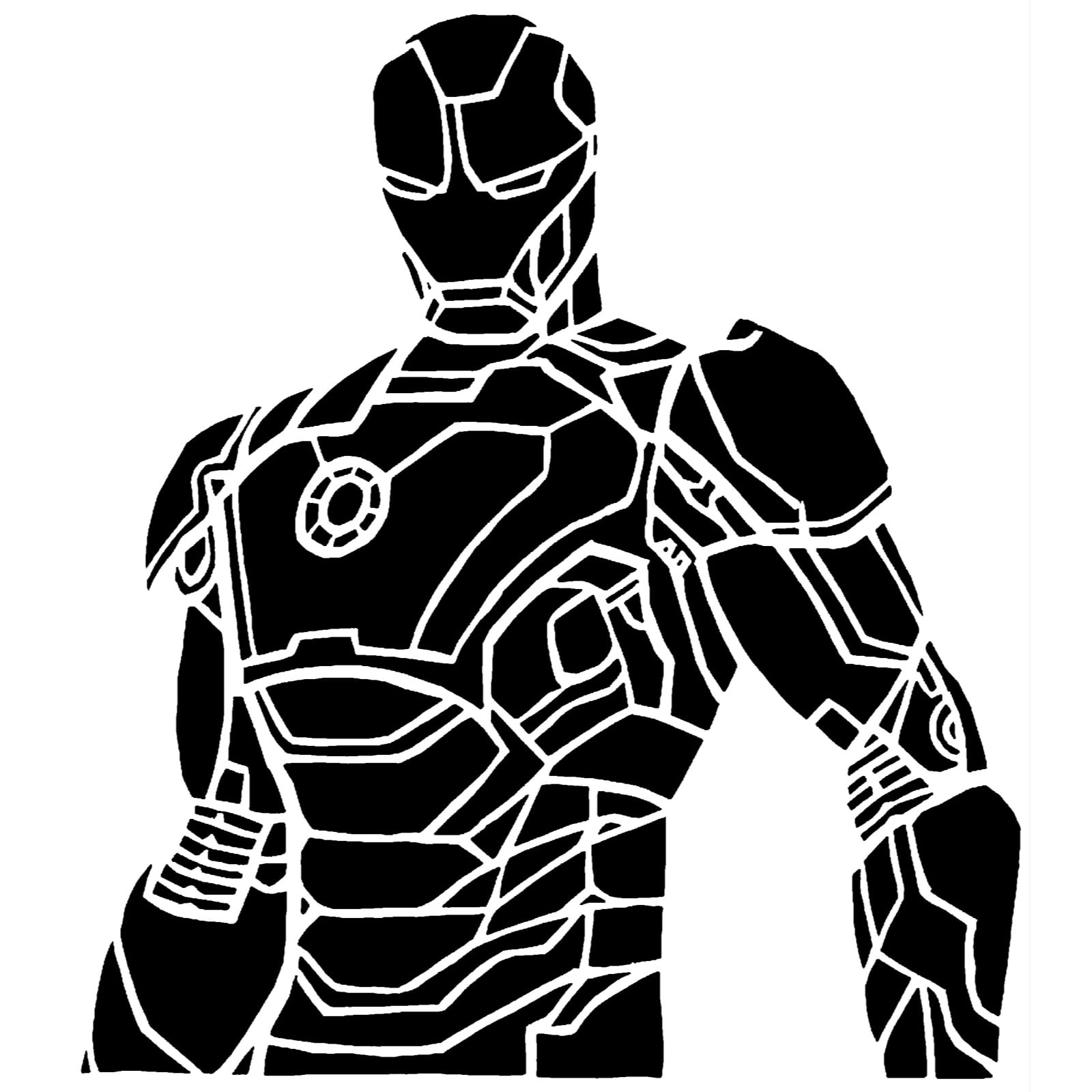 Iron Man stencil 6