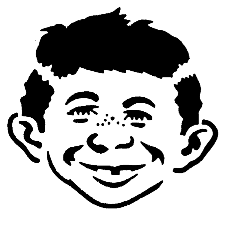 Alfred E Neuman stencil