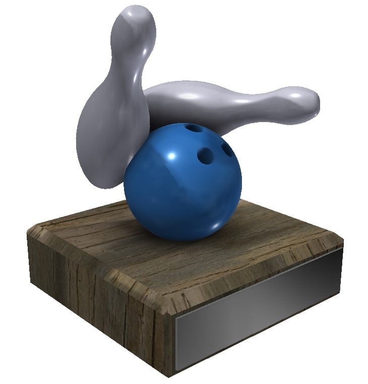 Customisable bowling trophy