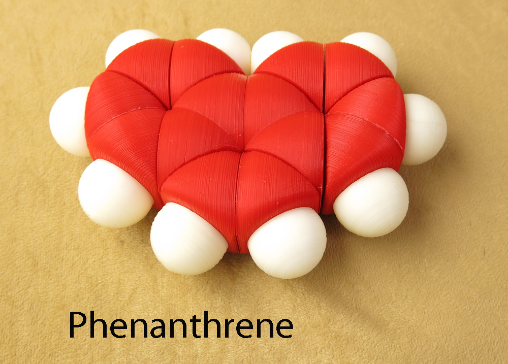 Space-filling molecular models: Phenanthrene adventure pack