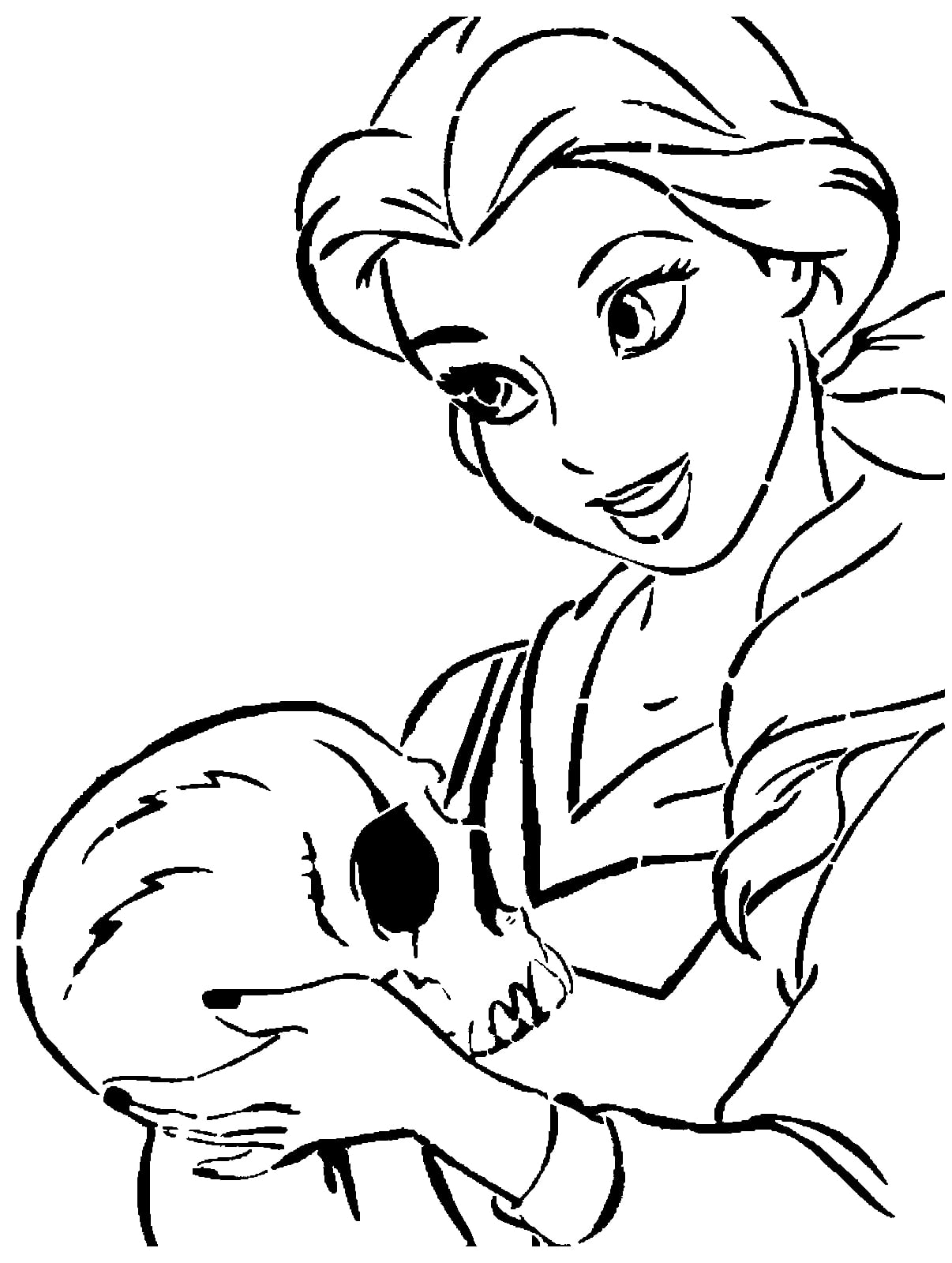 Princess Belle stencil