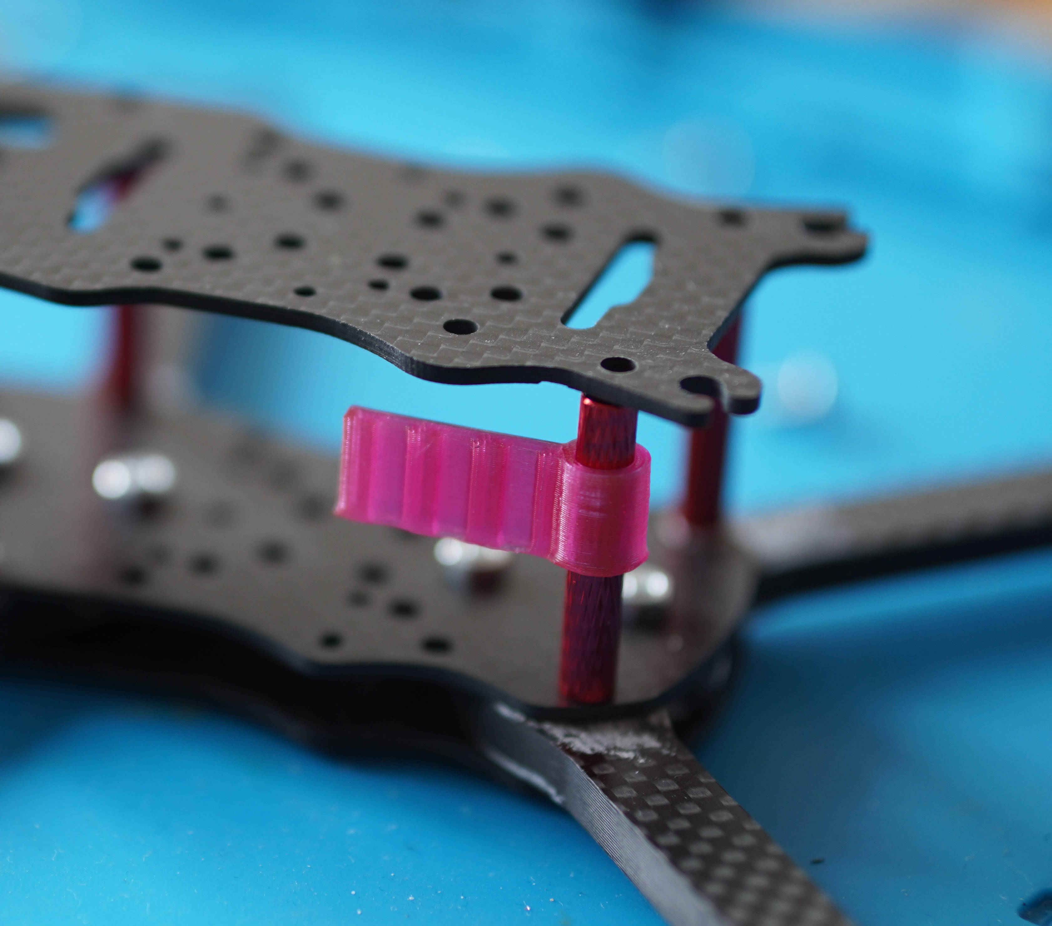 FPV standoff flag mount for rx, vtx, crsf, elrs and other electronics