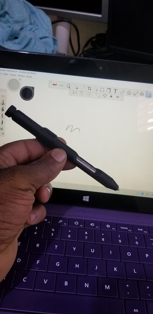 Samsung Note 5 Stylus caddy for using on surface pro 2
