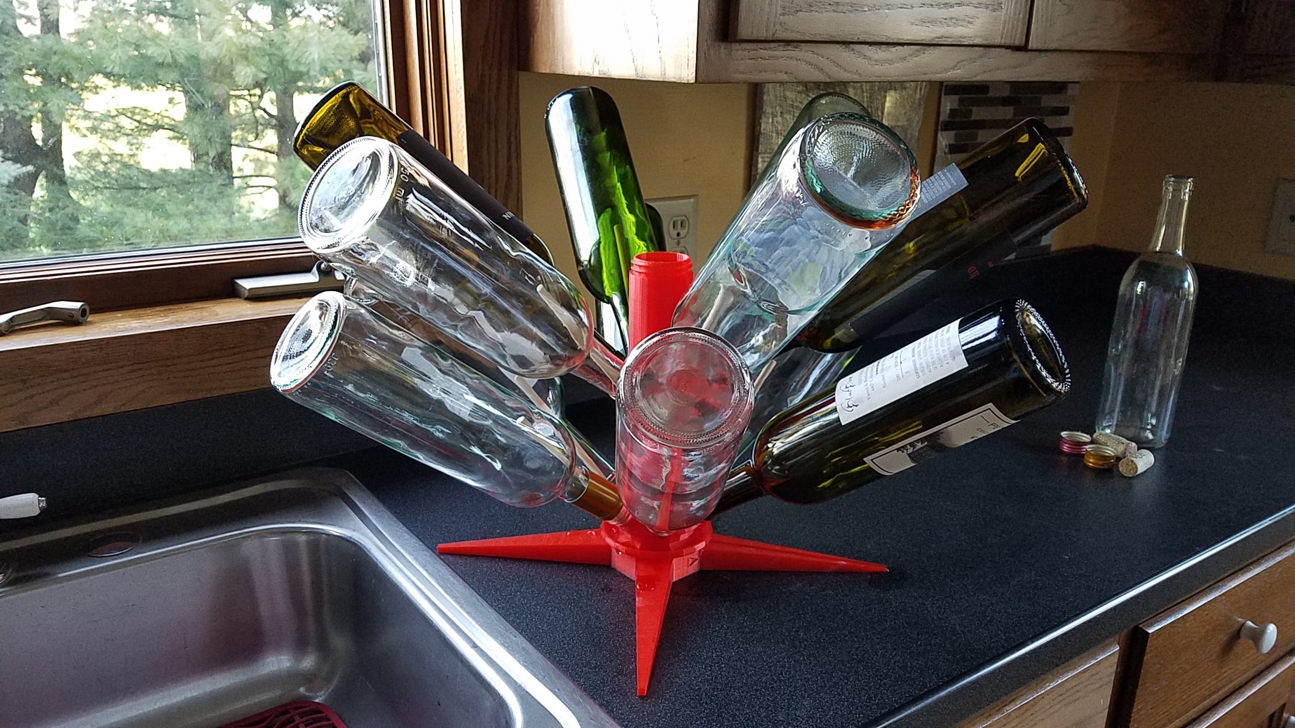 Wine Bottle Dryer Rack Dowel V3