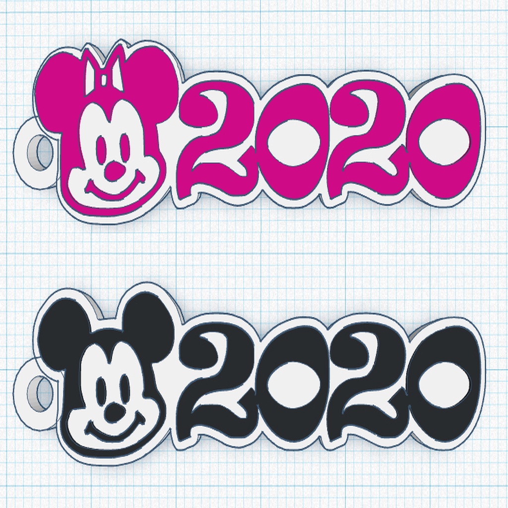 2020 Key Chain Mickey and Minnie (Mouse Year)