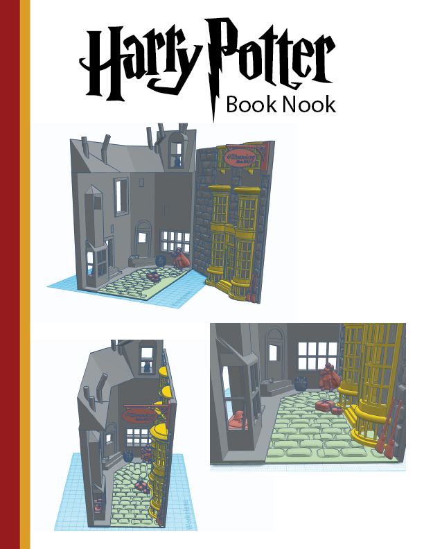 Simple Harry Potter Diagon Alley Book Nook