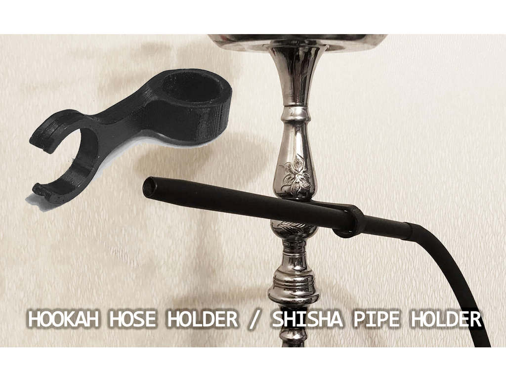 Hookah hose holder / Shisha pipe holder - (clip on with cable tie lock)