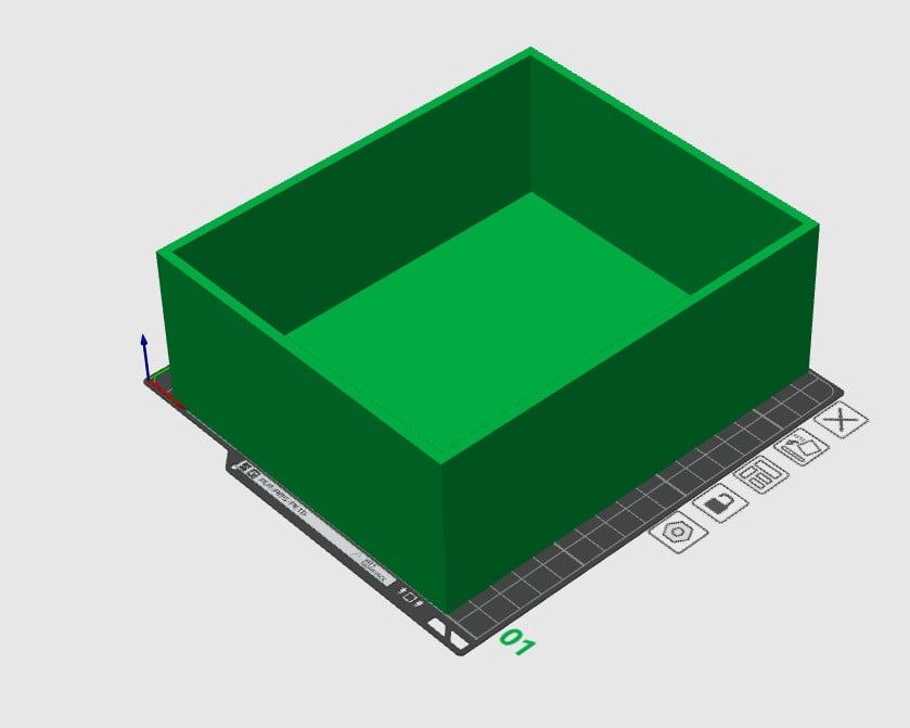 Rectangular box 18x15x7cm