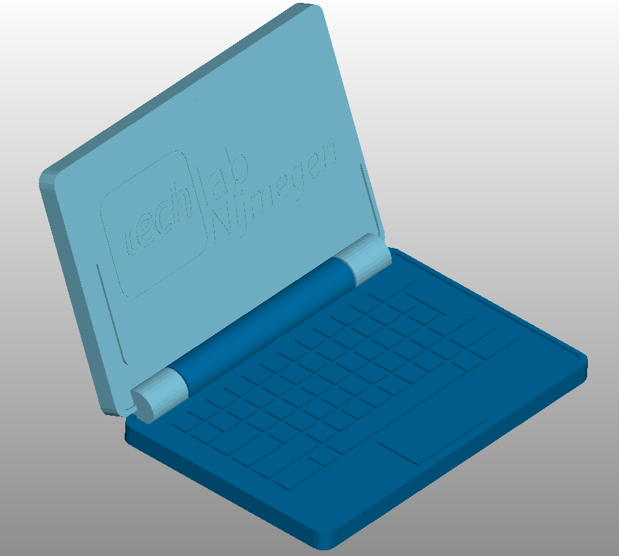 Tiny notebook / laptop key ring