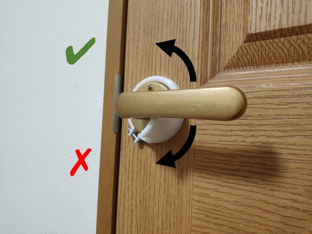 Childproof Lever Doorknob with Clamp