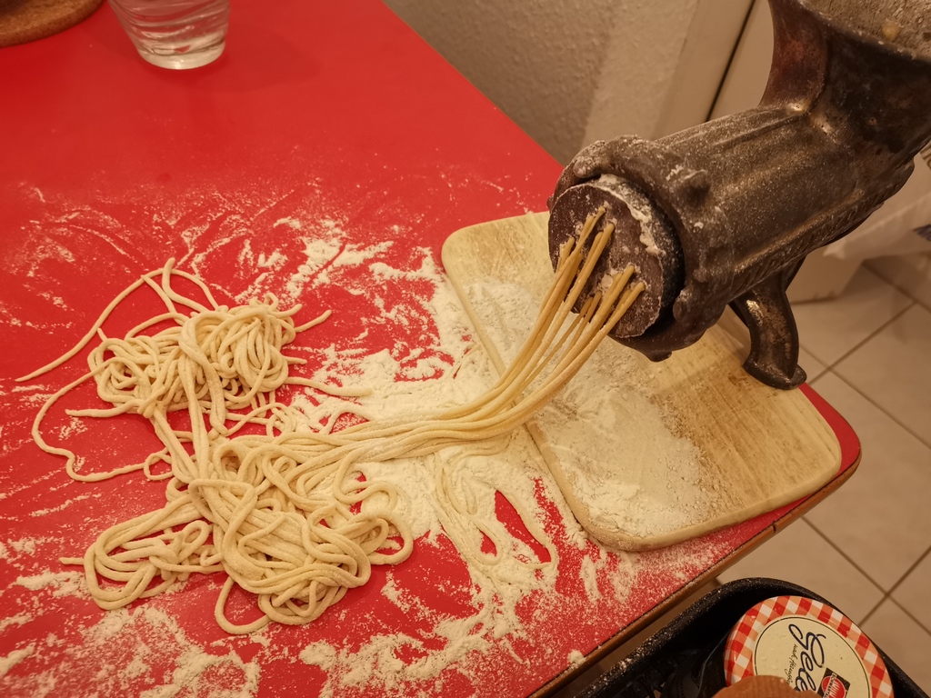 Meat grinder pasta extruder