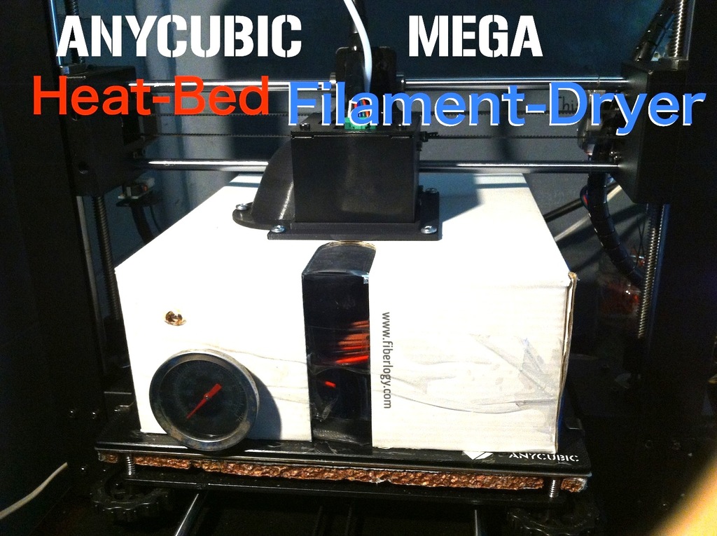 Heat-Bed Filament-Dryer for Anycubic Mega