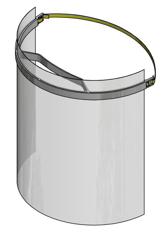 Minimal Face Shield - No Holes, No Supports, Stackable, Packs Flat, Letter-Sized