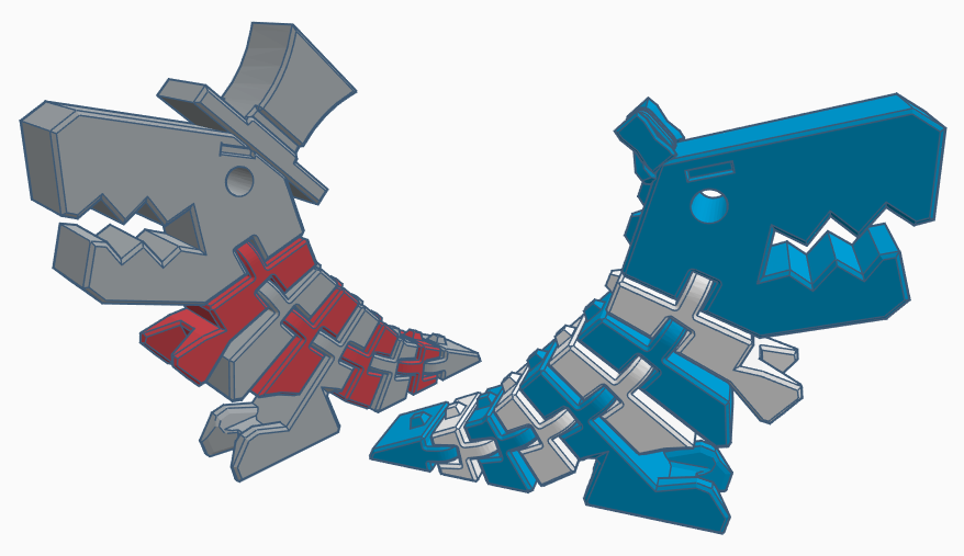 Flexi Rex with Top Hat and Bow