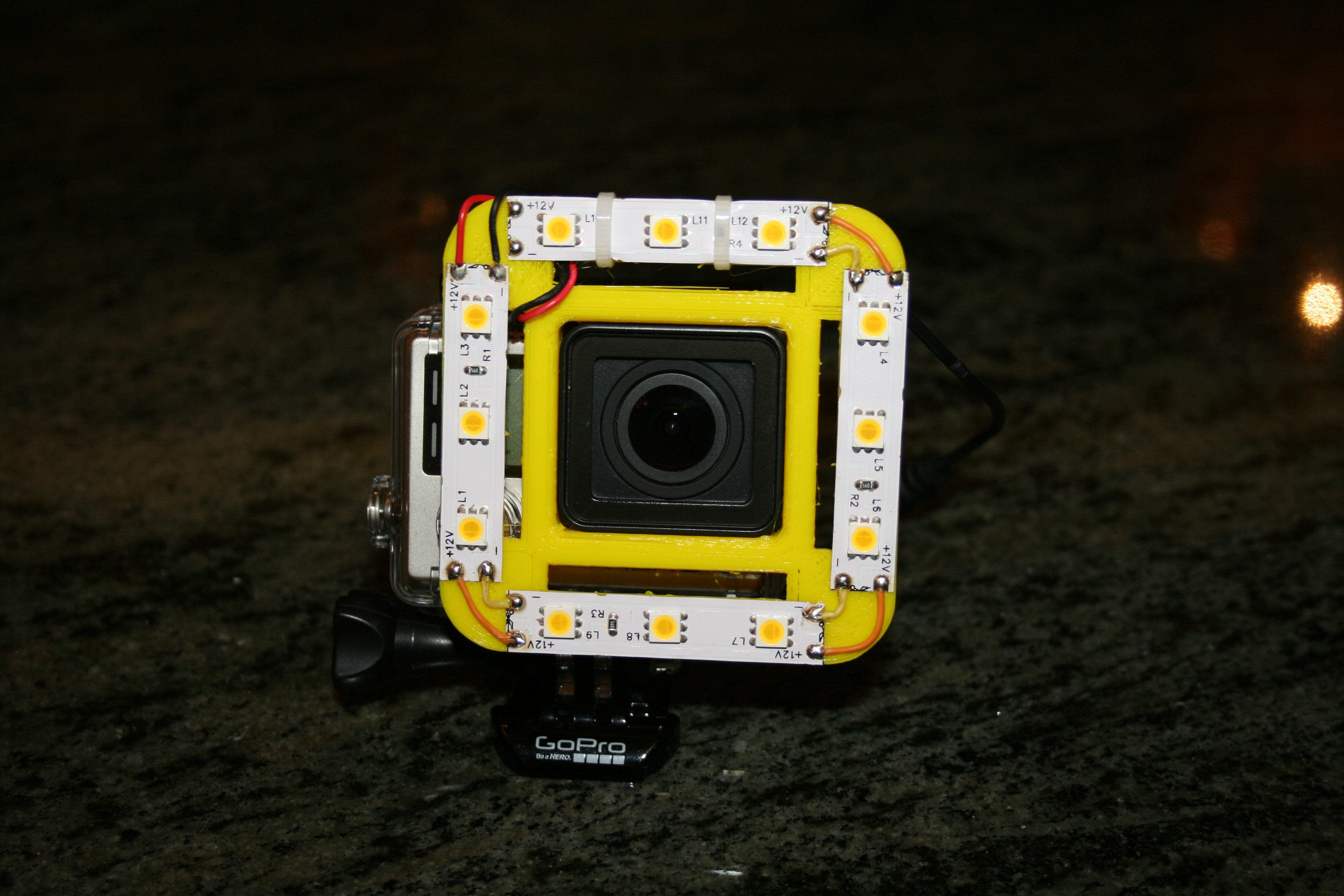 Gopro Hero4 / Hero3 universal light ring / diffuser / support
