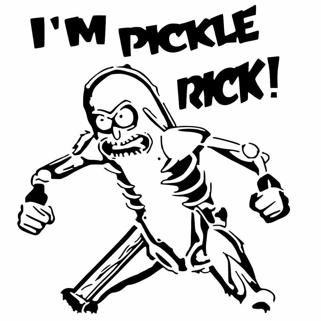 Pickle Rick stencil 2