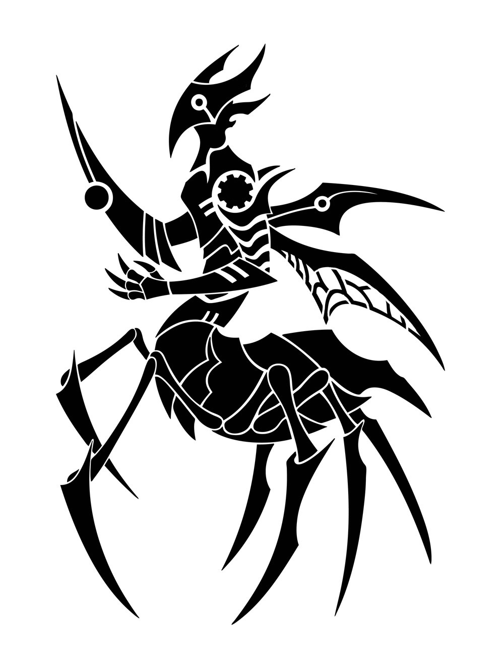 Insect Demon stencil