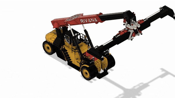 Miniatura 11 do modelo 3D Yellow Reach Stacker (Basic)