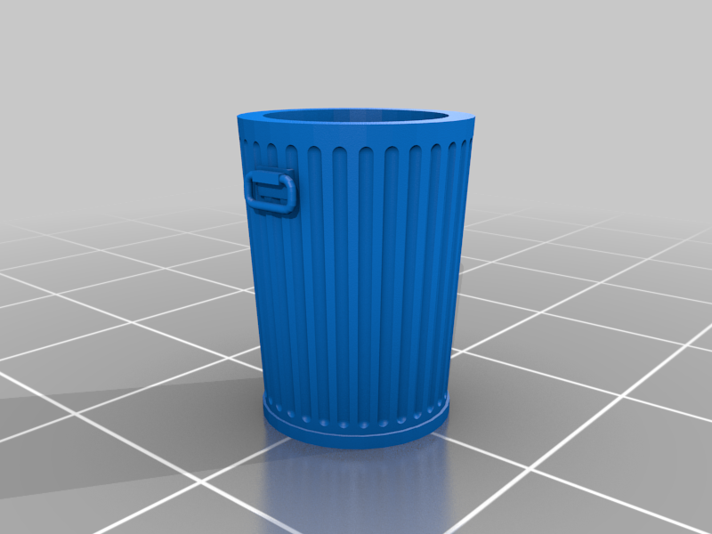 1/64 Scale Metal Garbage Can