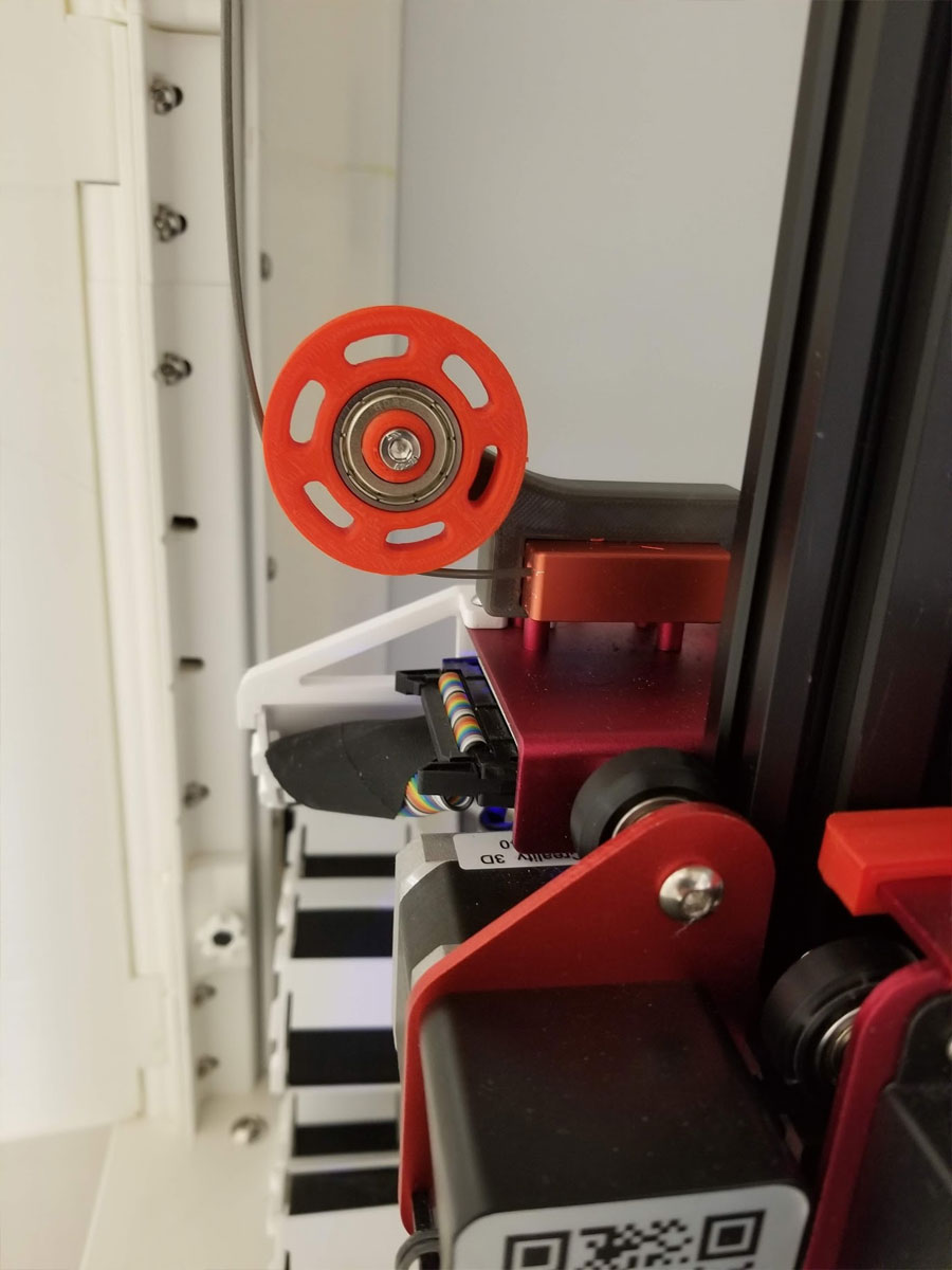 filament guide cr10s pro - REMIX with larger 39mm wheel (with STEP file)