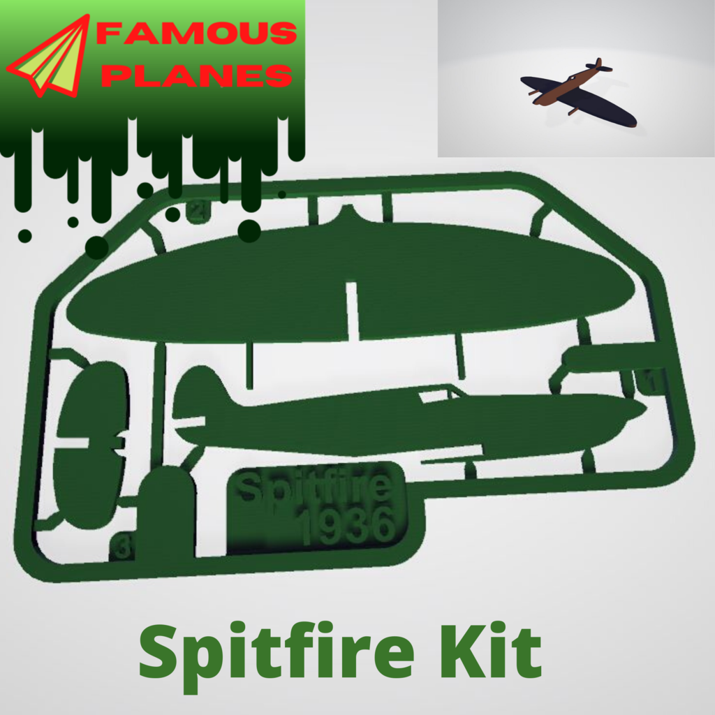 FAMOUS PLANES - Spitfire kit card