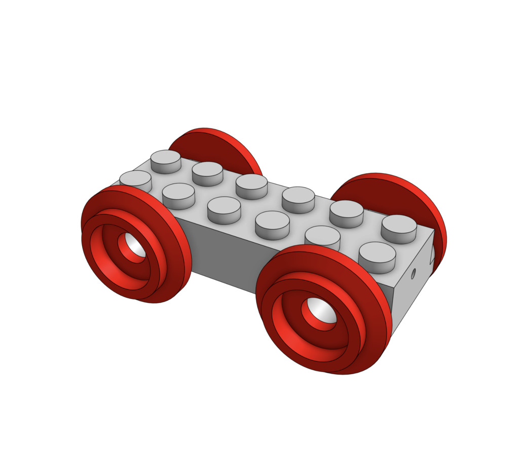 Lego brick 2x6 wagon for brio/ikea train 