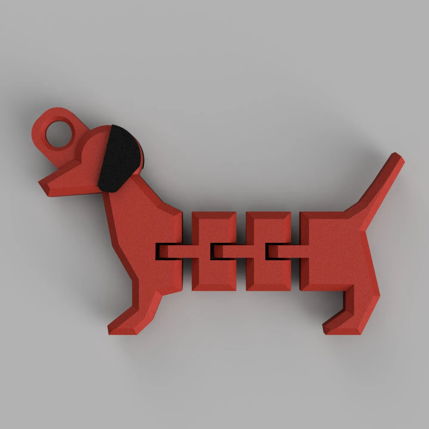 Articulated Sausage Dog - KEYCHAIN - Multiple Lengths Available