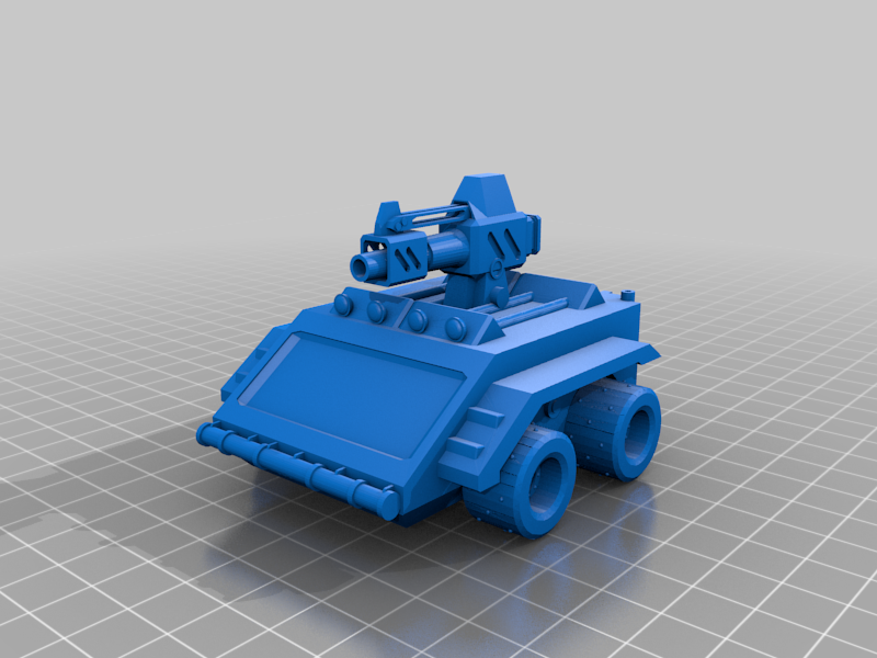 ATV with autocannon mounted on top