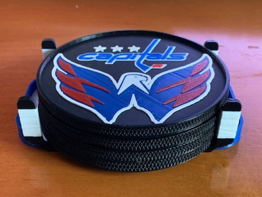 Washington Capitals Coaster Set with Ice Rink Holder (MMU)