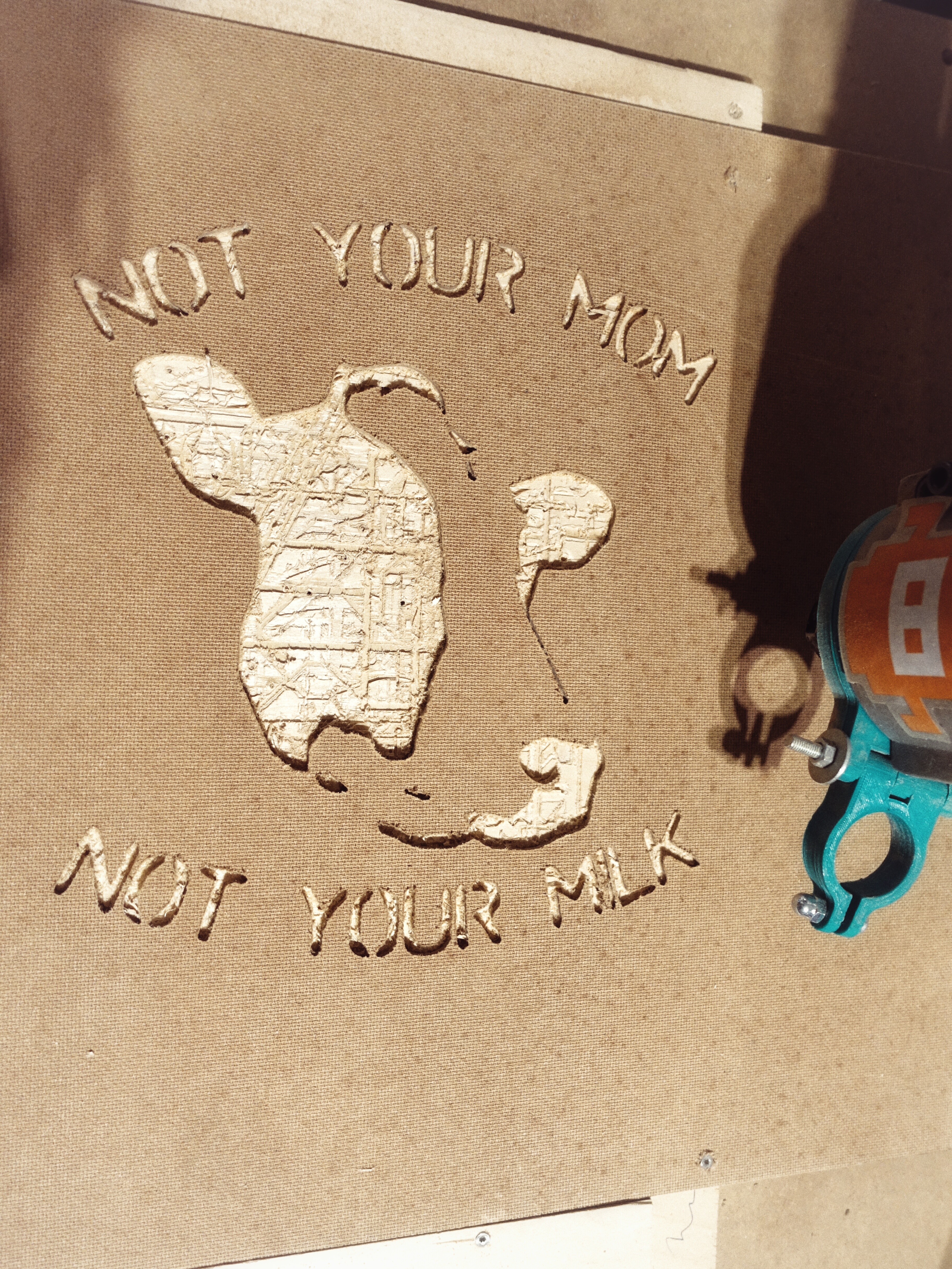 NOT YOUR MOM : NOT YOUR MILK - Graffiti stencil for CNC router