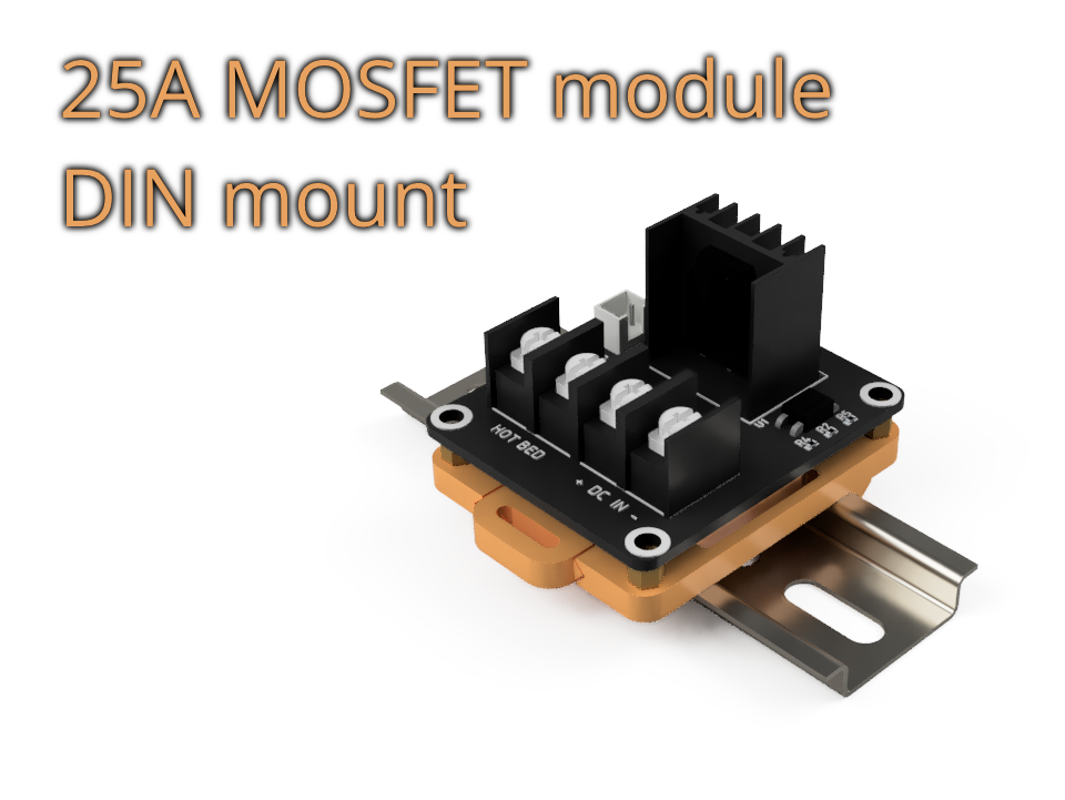 25A MOSFET module DIN rail mount