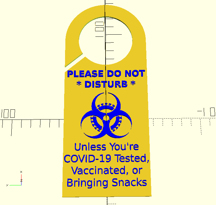 Do Not Disturb COVID-19 Door Hanger - Snacks