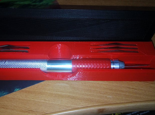 Organizer for a scalpel with replaceable blades