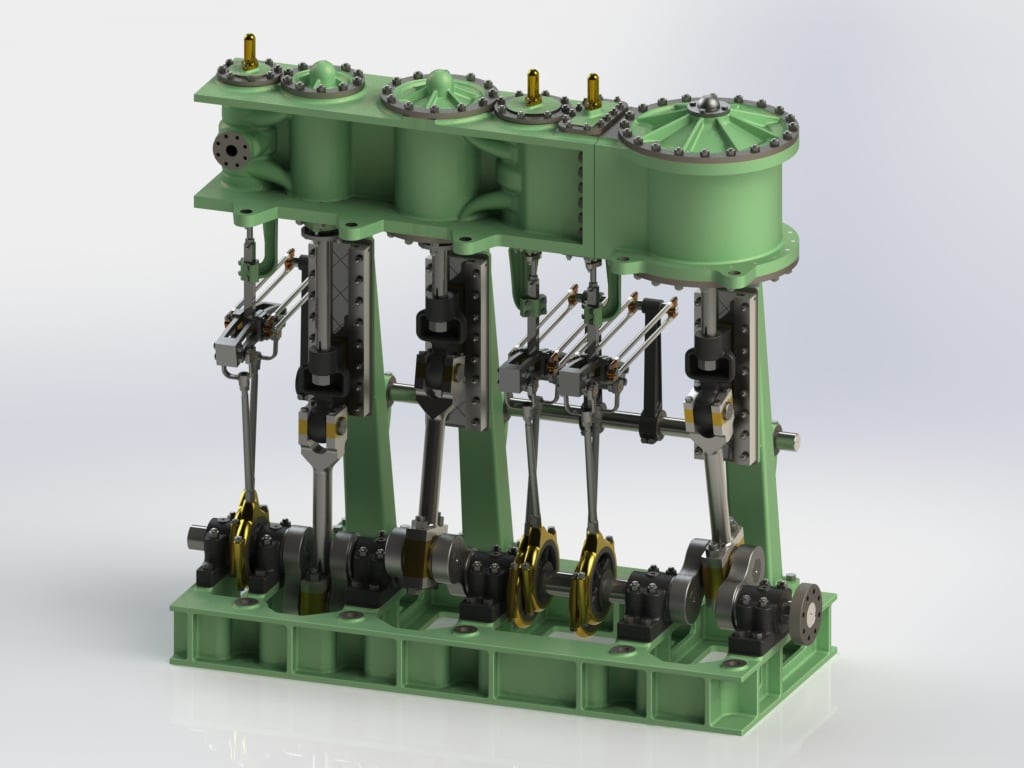 Triple Expansion marine steam engine update 1