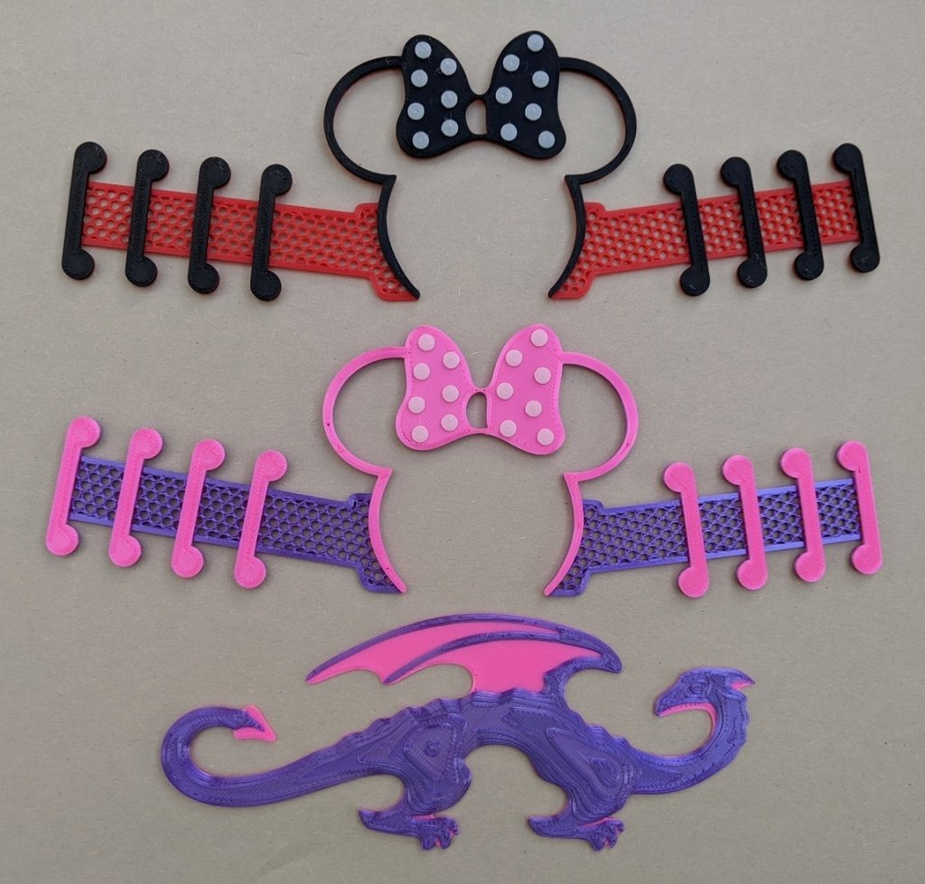 Minnie Mouse, Dragon and Flowers Ear savers