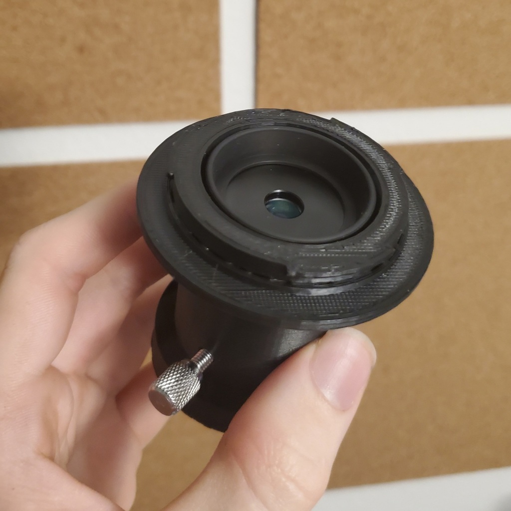 Rebel T6 eyepiece mount to 2 in adapter