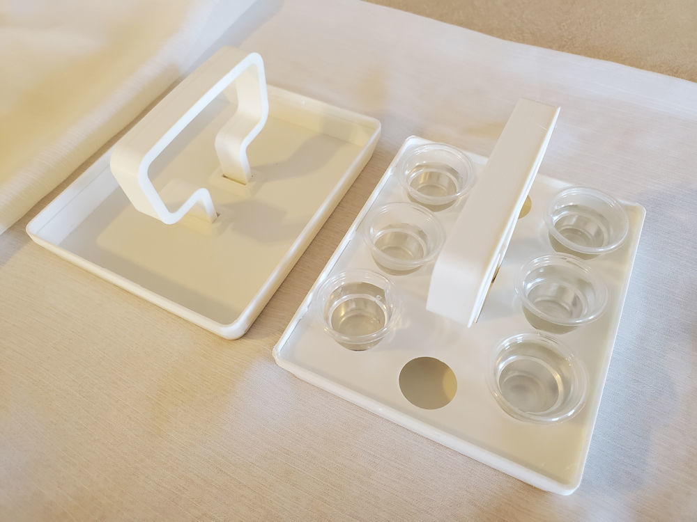 Compact 8 Cup Sacrament Trays (For clear plastic cups)