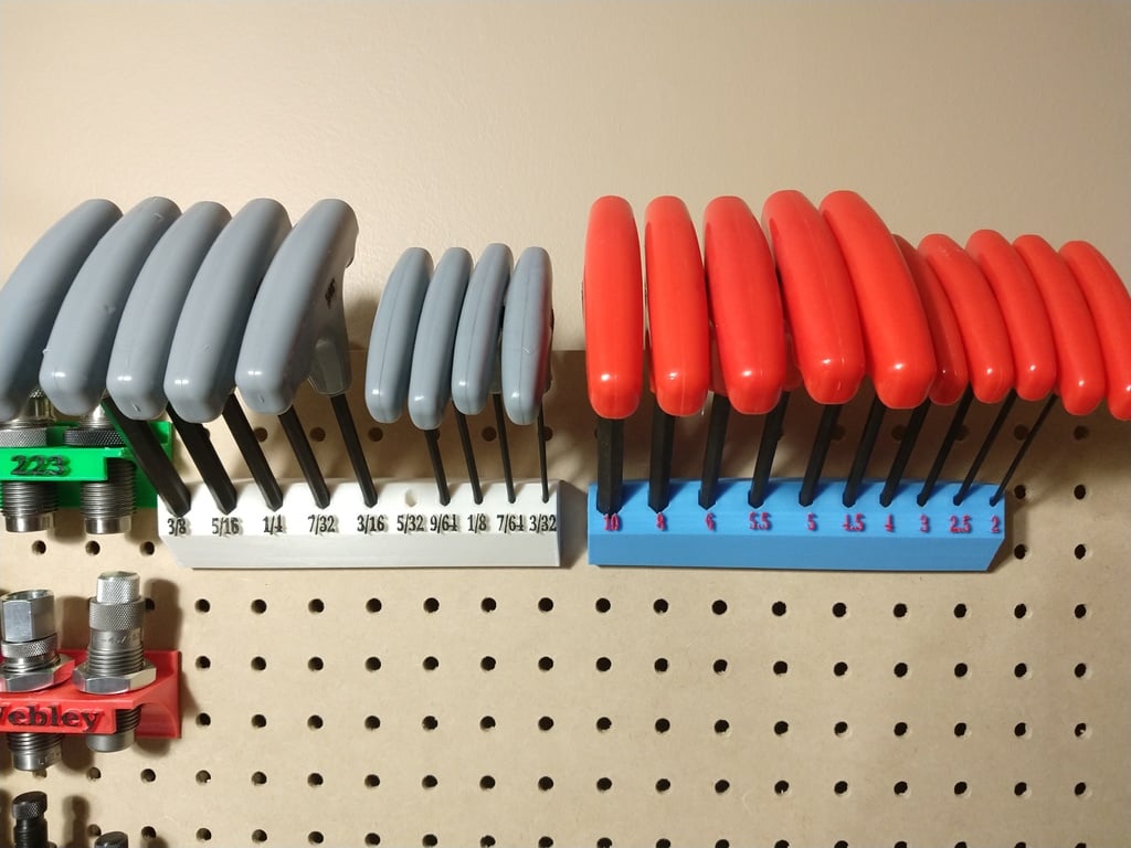 Hex Key with handles Pegboard holder