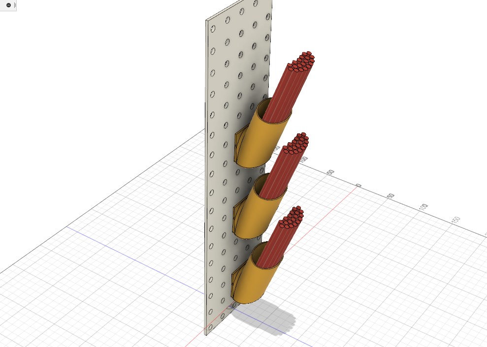 Parametric pegboard cup
