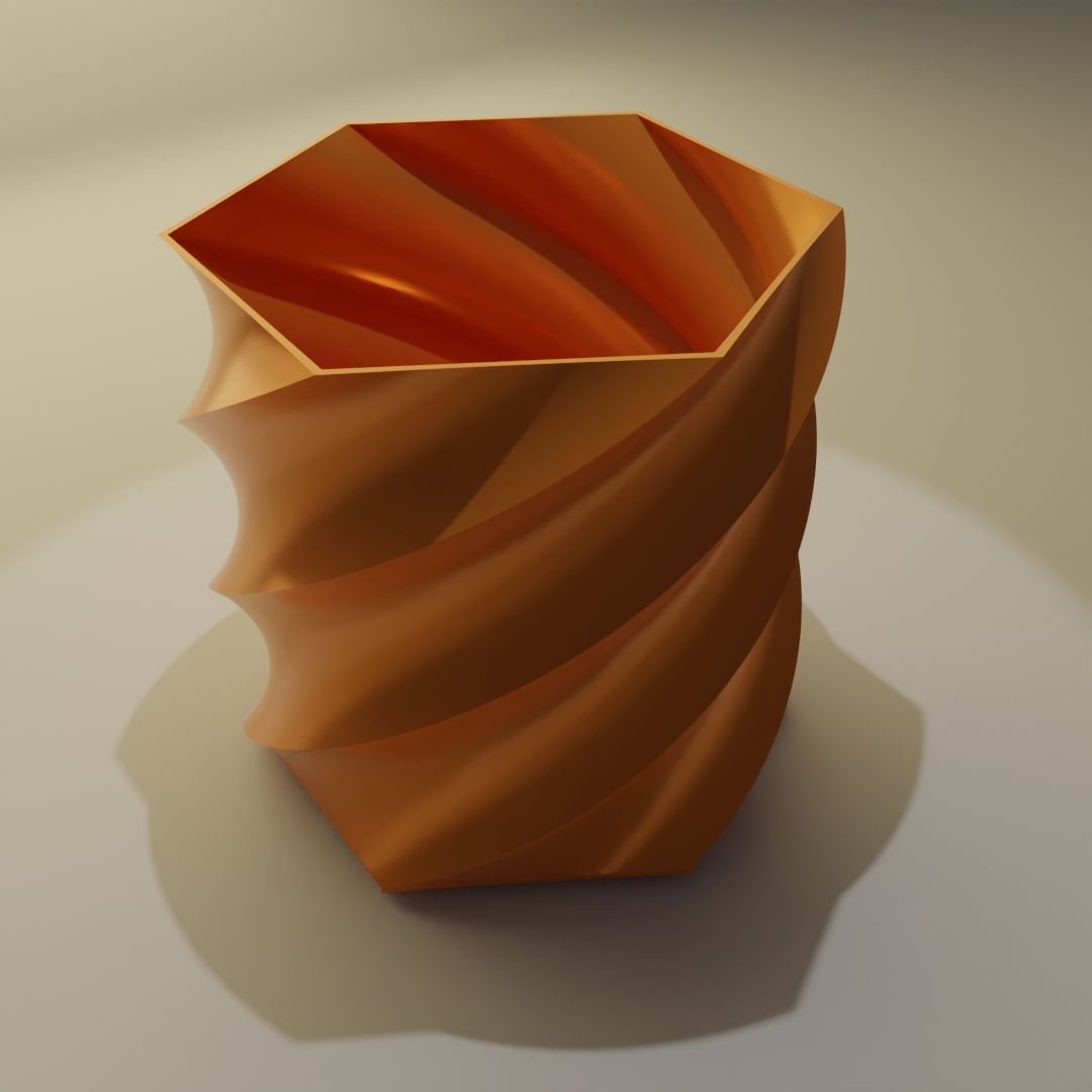 Hexagonal Spiral Vase | Planter | Container | Helical Vase