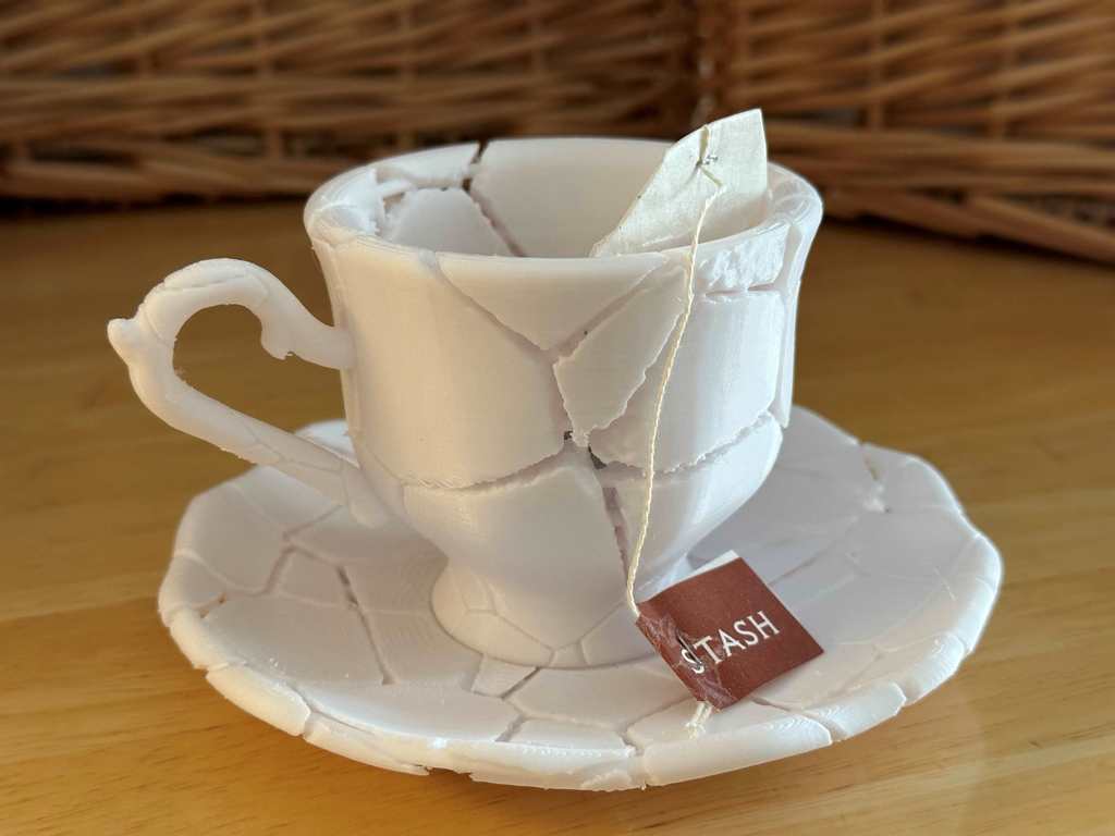Smashed Teacup and Saucer