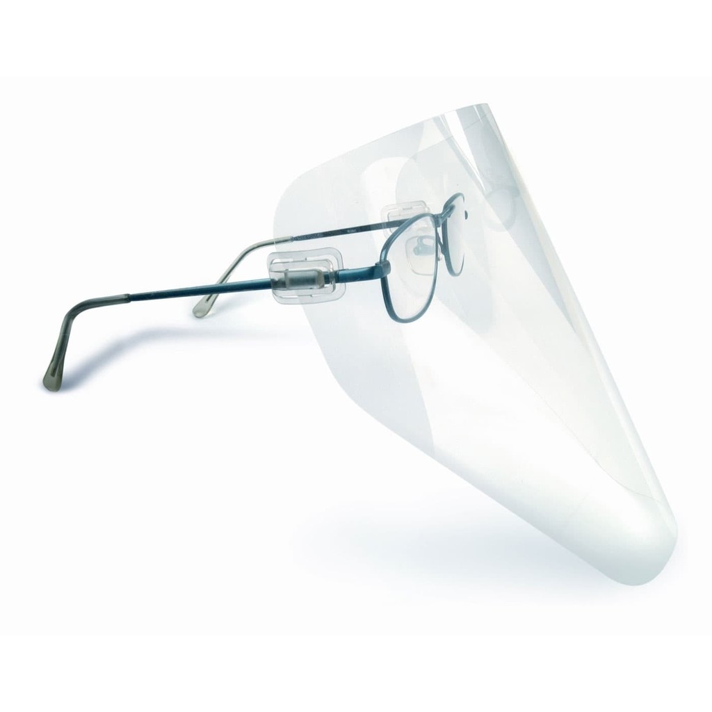 Faceshield clip for glasses